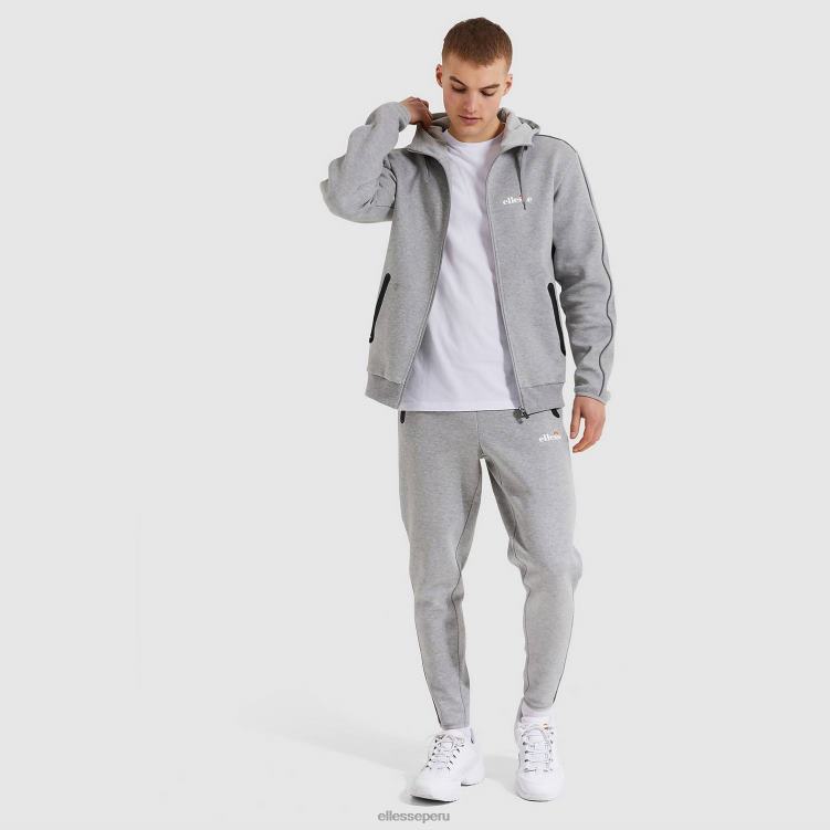 hombres sudadera con capucha ornari fz ropa Ellesse marga gris PZZNT317