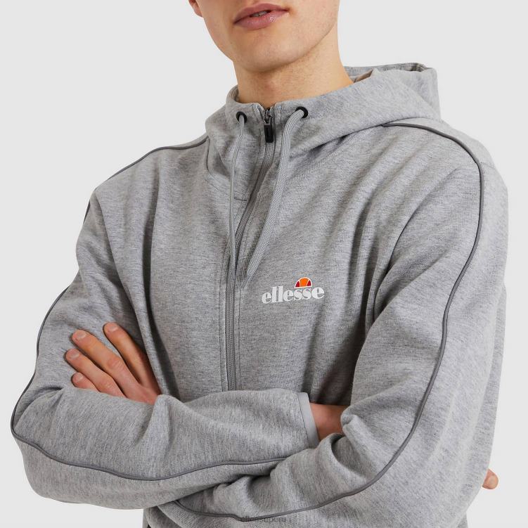 hombres sudadera con capucha ornari fz ropa Ellesse marga gris PZZNT317