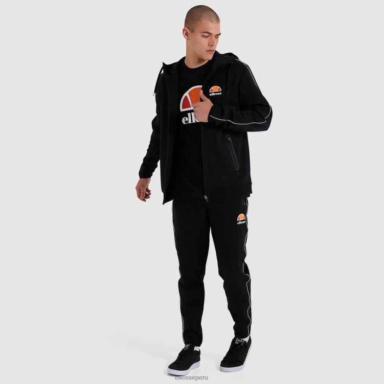 hombres sudadera con capucha ornari fz ropa Ellesse negro PZZNT316