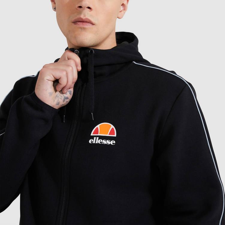 hombres sudadera con capucha ornari fz ropa Ellesse negro PZZNT316