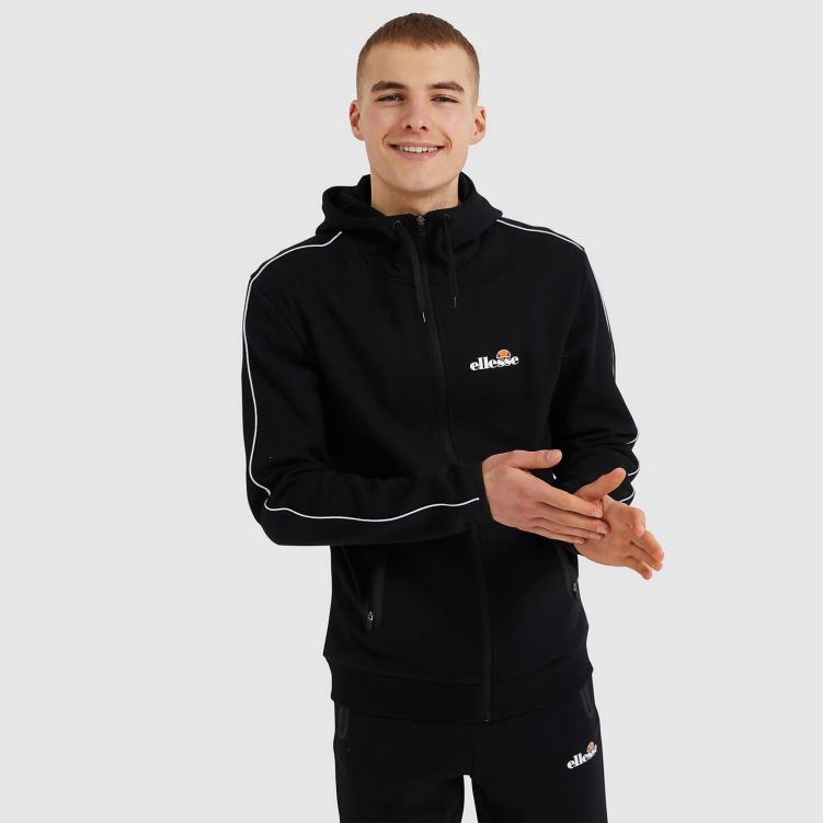 hombres sudadera con capucha ornari fz ropa Ellesse negro PZZNT316
