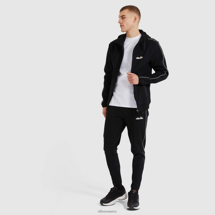 hombres sudadera con capucha ornari fz ropa Ellesse negro PZZNT316