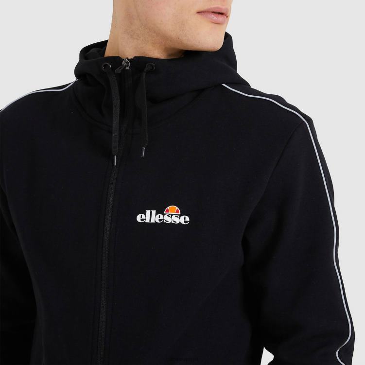 hombres sudadera con capucha ornari fz ropa Ellesse negro PZZNT316