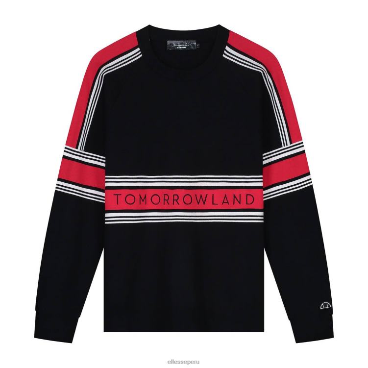 hombres sudadera de punto del mundo del mañana ropa Ellesse negro PZZNT301