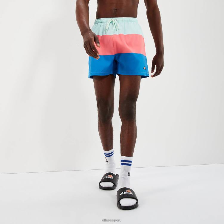 hombres vespore bañador short azul/rosa ropa Ellesse azul claro/rosa/azul PZZNT456