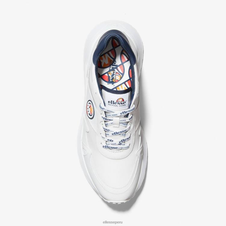 hombres entrenador de millas mk zapatos Ellesse blanco PZZNT459