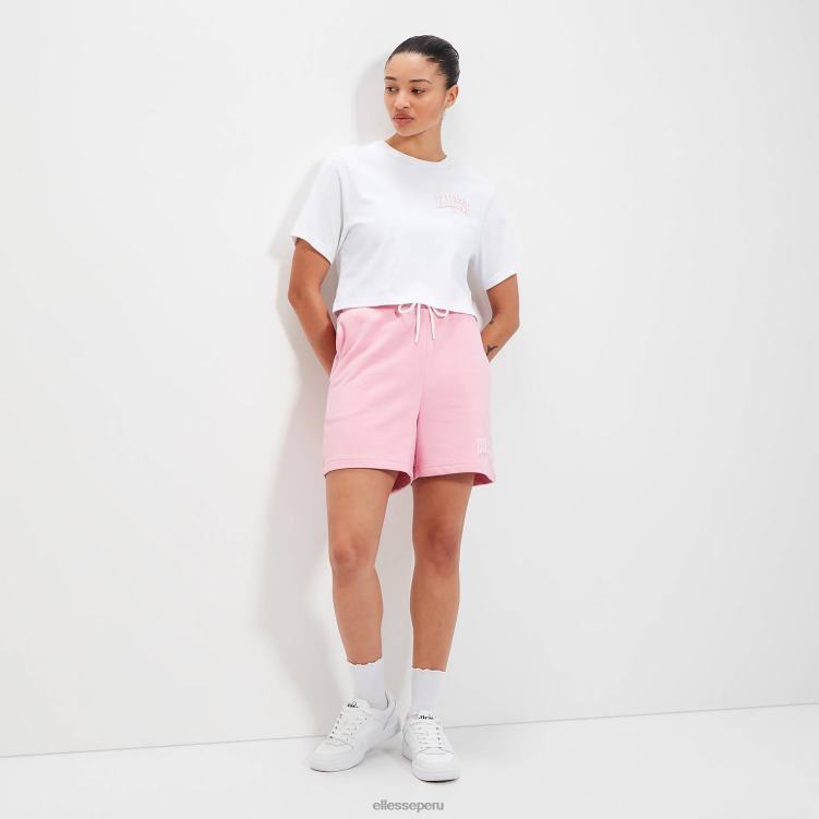 mujer camiseta beneventi croppd ropa Ellesse blanco PZZNT56
