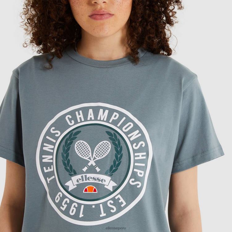 mujer camiseta con strass ropa Ellesse verde PZZNT237