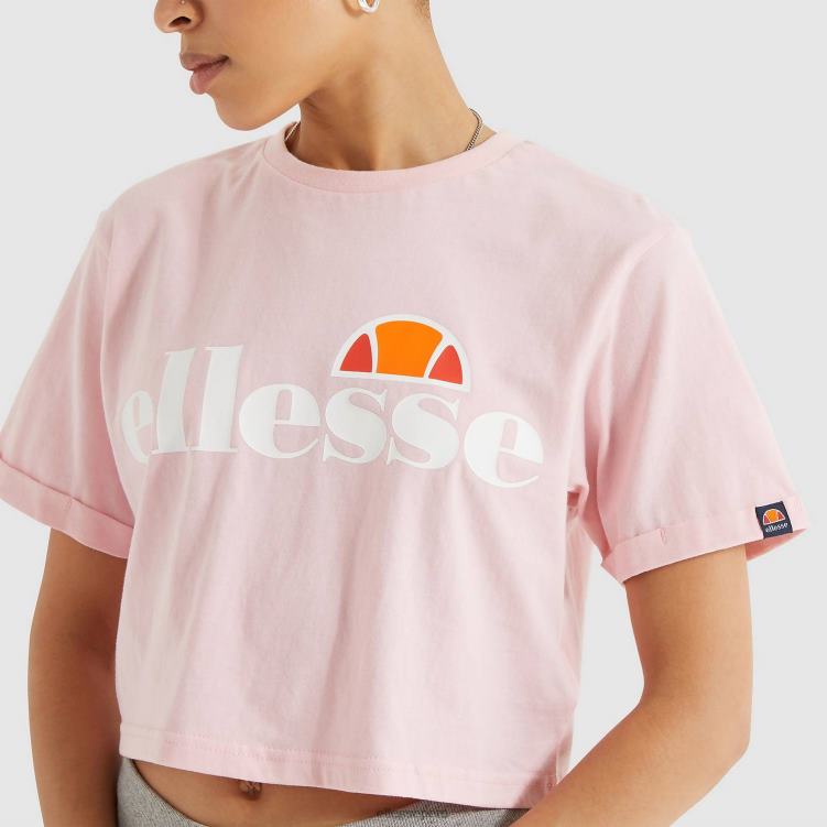 mujer camiseta corta alberta ropa Ellesse Rosa claro PZZNT70