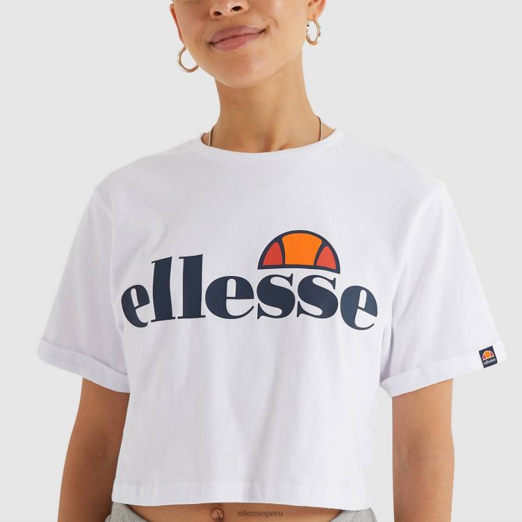 mujer camiseta corta alberta ropa Ellesse blanco PZZNT67