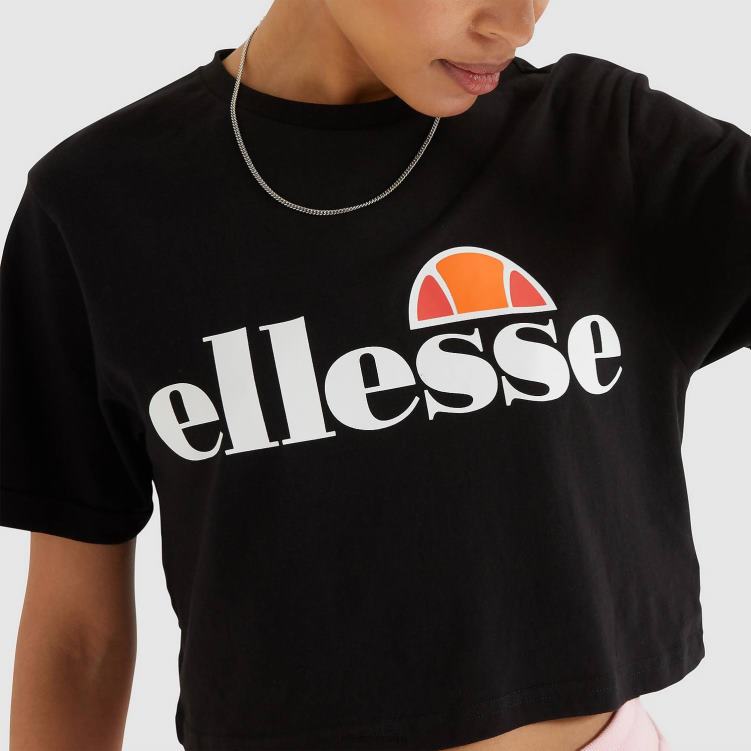 mujer camiseta corta alberta ropa Ellesse negro PZZNT68