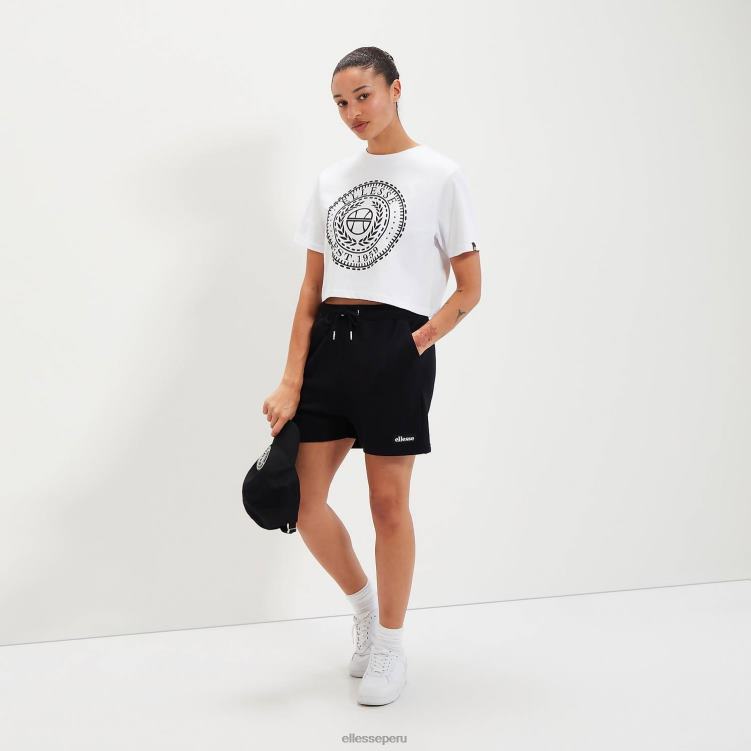 mujer camiseta corta carala ropa Ellesse blanco PZZNT94