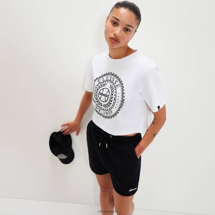 mujer camiseta corta carala ropa Ellesse blanco PZZNT94