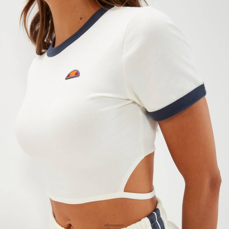 mujer camiseta corta chee ropa Ellesse blanquecino PZZNT54