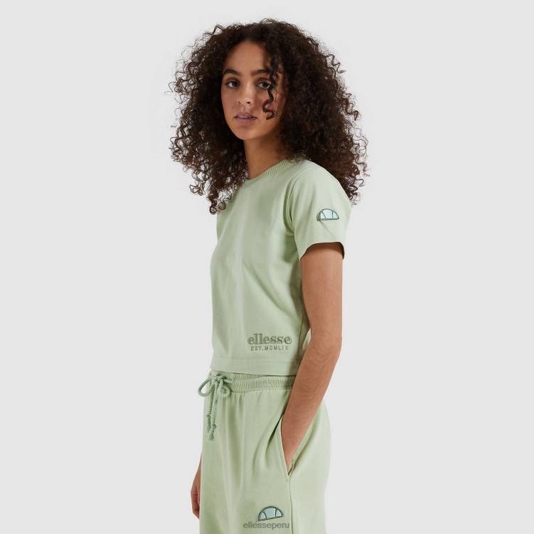 mujer camiseta corta con gotero ropa Ellesse verde claro PZZNT545