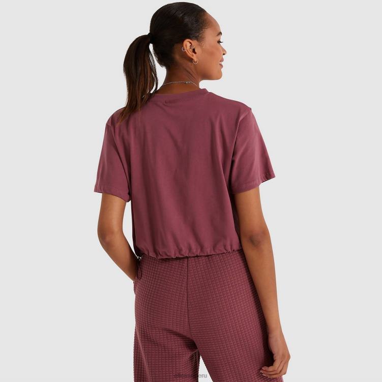 mujer camiseta corta de almendras ropa Ellesse Rosa oscuro PZZNT215