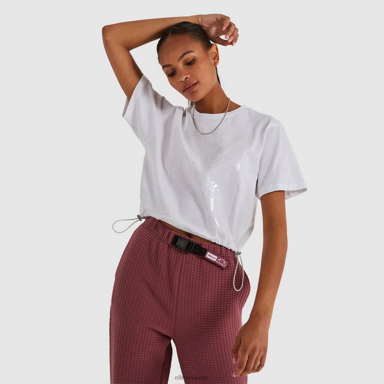 mujer camiseta corta de almendras ropa Ellesse blanco PZZNT209