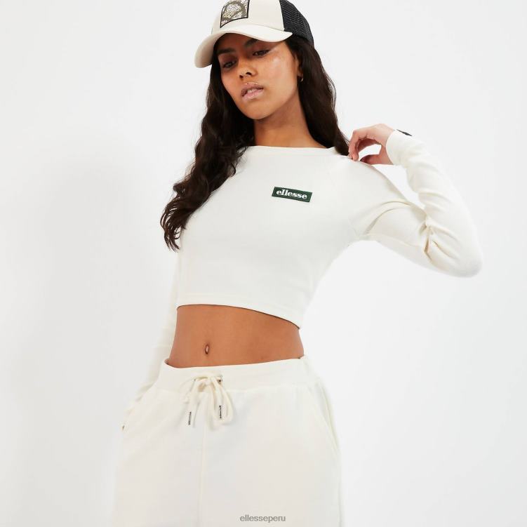 mujer camiseta corta de manga larga Linny ropa Ellesse blanquecino PZZNT92