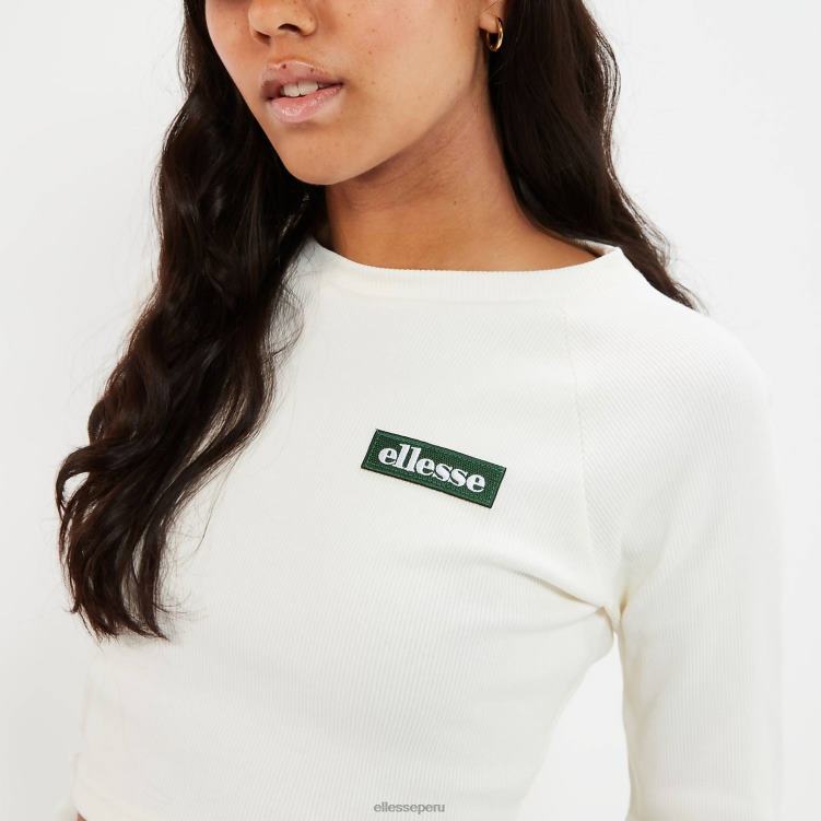 mujer camiseta corta de manga larga Linny ropa Ellesse blanquecino PZZNT92