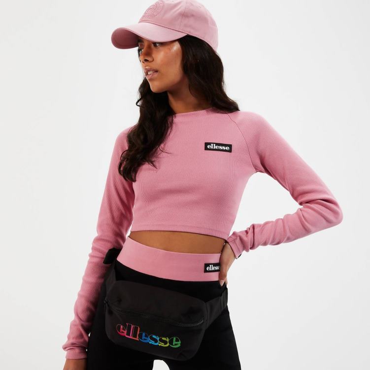 mujer camiseta corta de manga larga Linny ropa Ellesse rosa PZZNT91