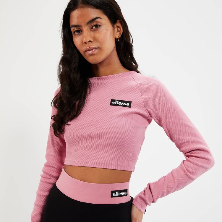 mujer camiseta corta de manga larga Linny ropa Ellesse rosa PZZNT91