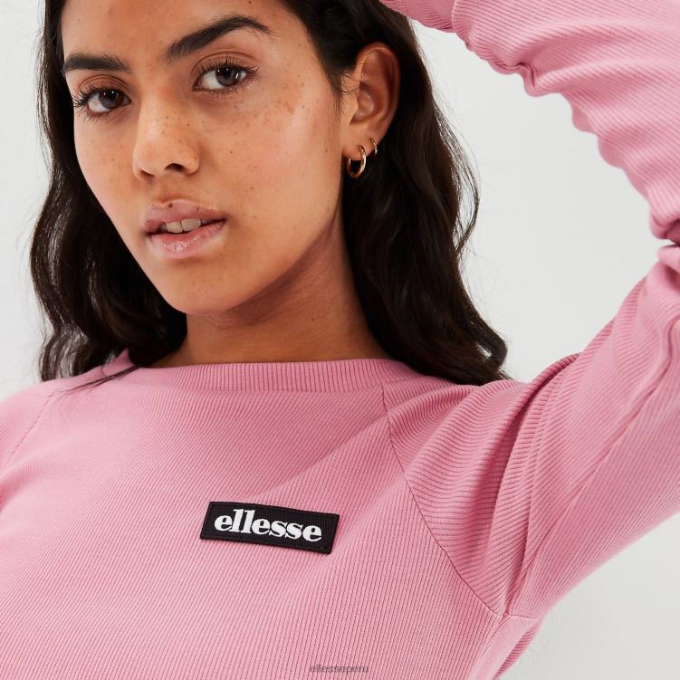 mujer camiseta corta de manga larga Linny ropa Ellesse rosa PZZNT91