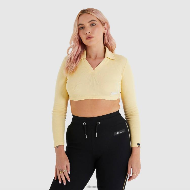 mujer camiseta corta harrie ropa Ellesse amarillo claro PZZNT198