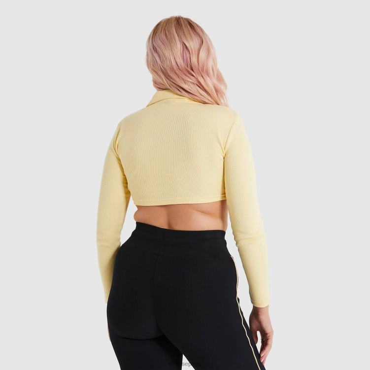 mujer camiseta corta harrie ropa Ellesse amarillo claro PZZNT198
