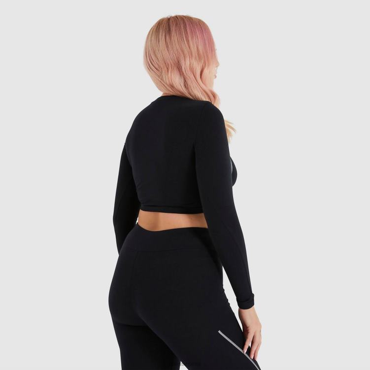 mujer camiseta corta lucente ropa Ellesse negro PZZNT227