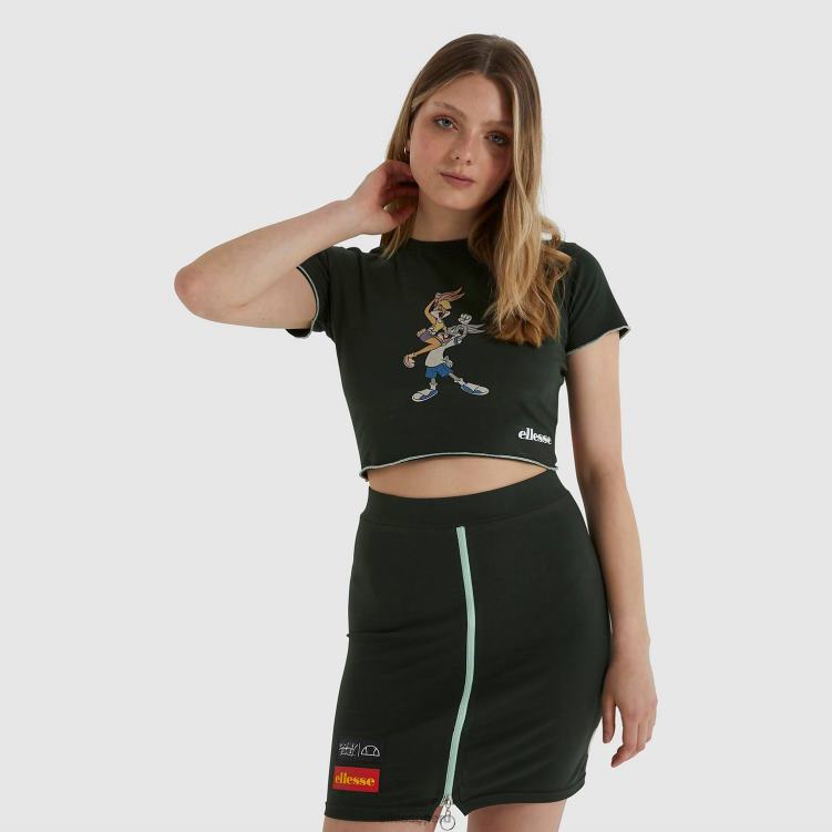 mujer camiseta corta más tuitera ropa Ellesse verde PZZNT231