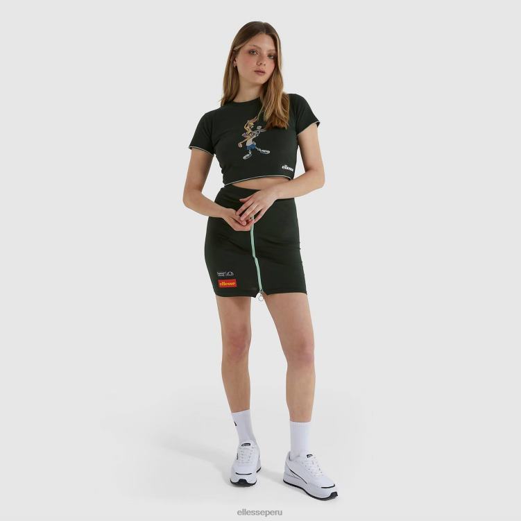 mujer camiseta corta más tuitera ropa Ellesse verde PZZNT231