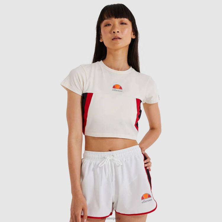 mujer camiseta corta mathia ropa Ellesse blanquecino PZZNT217