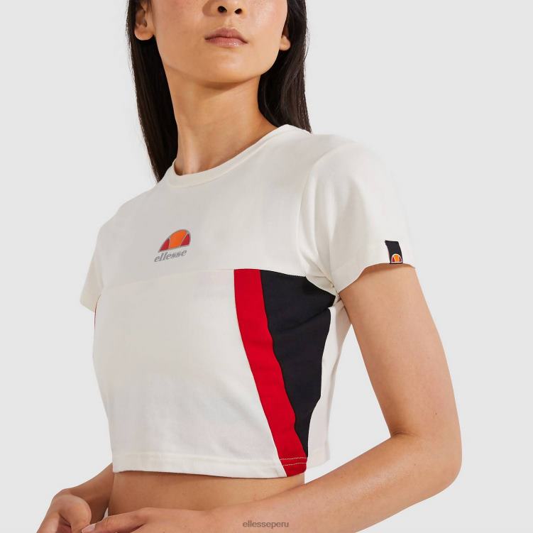 mujer camiseta corta mathia ropa Ellesse blanquecino PZZNT217