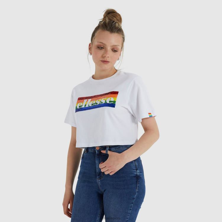 mujer camiseta corta unicornio ropa Ellesse blanco PZZNT210