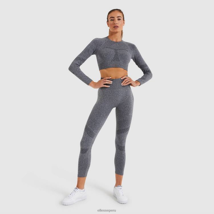mujer camiseta corta vamp ls ropa Ellesse marga gris oscuro PZZNT201