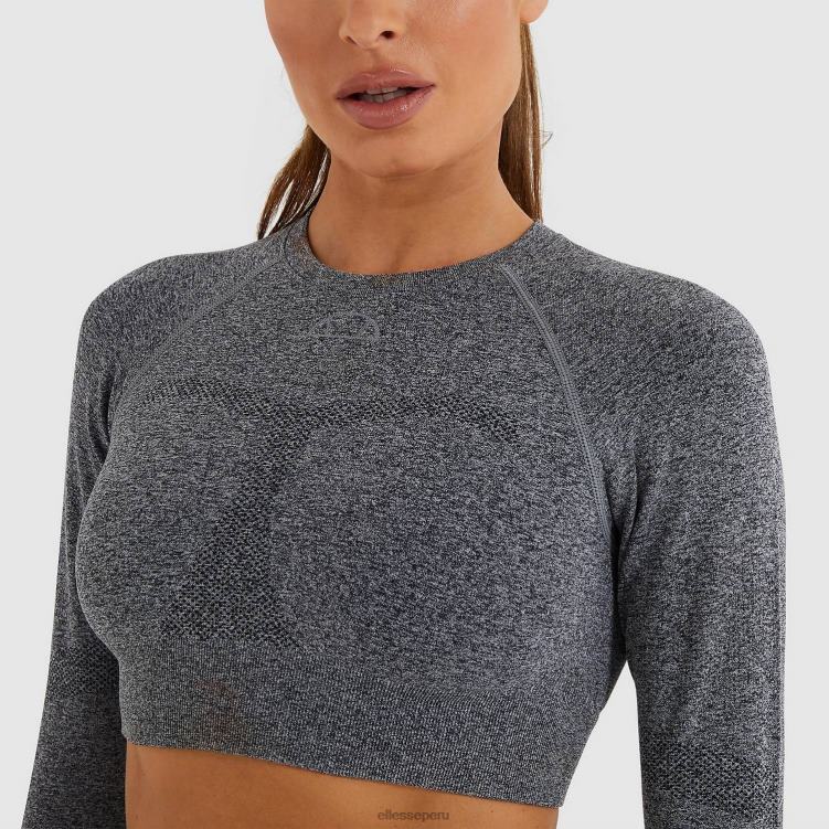 mujer camiseta corta vamp ls ropa Ellesse marga gris oscuro PZZNT201