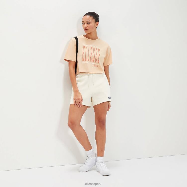 mujer camiseta corta volia ropa Ellesse marrón claro PZZNT88