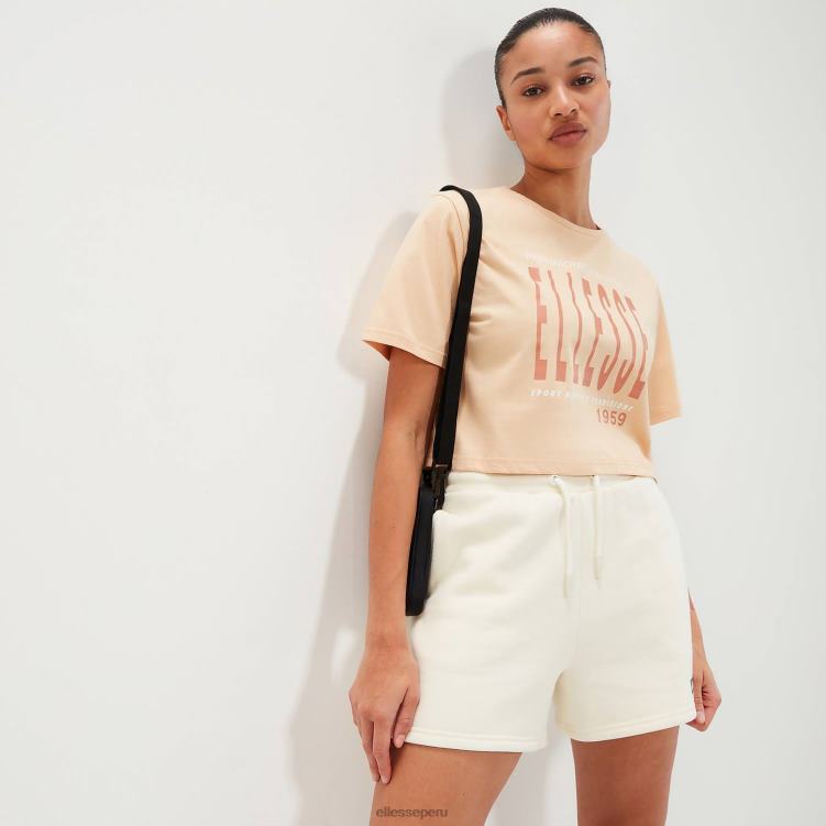 mujer camiseta corta volia ropa Ellesse marrón claro PZZNT88