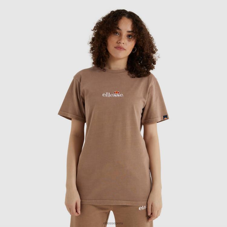 mujer camiseta de achiote ropa Ellesse marrón PZZNT248