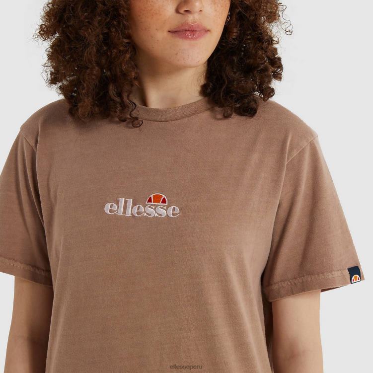 mujer camiseta de achiote ropa Ellesse marrón PZZNT248