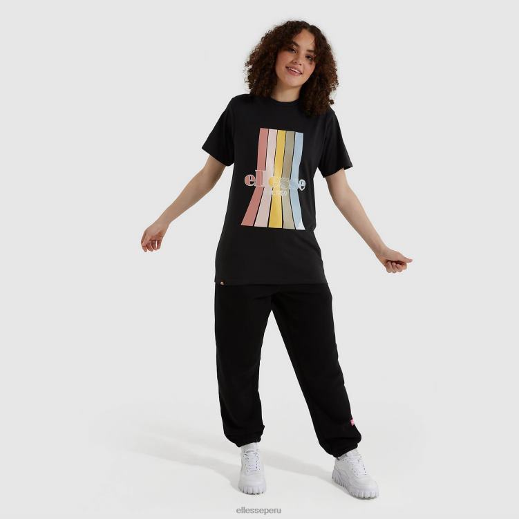 mujer camiseta lavanda lavada ropa Ellesse negro PZZNT218