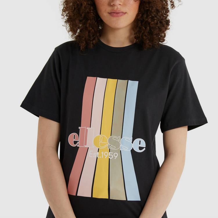 mujer camiseta lavanda lavada ropa Ellesse negro PZZNT218