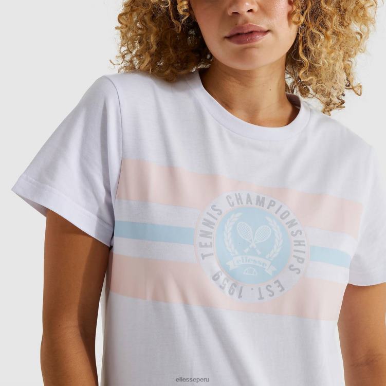 mujer camiseta maglie ropa Ellesse blanco PZZNT236