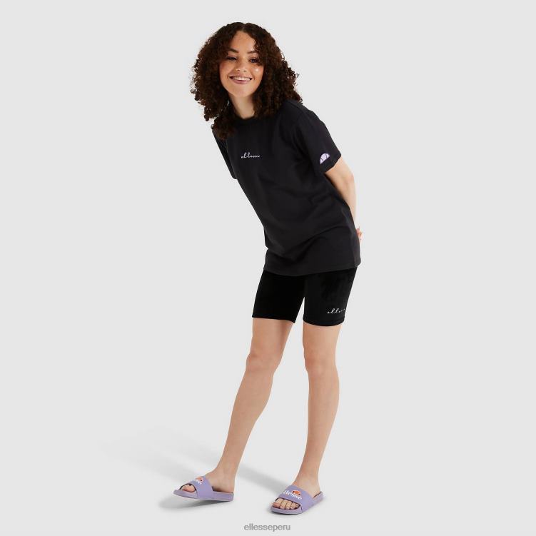 mujer camiseta miresa lavada ropa Ellesse negro PZZNT238