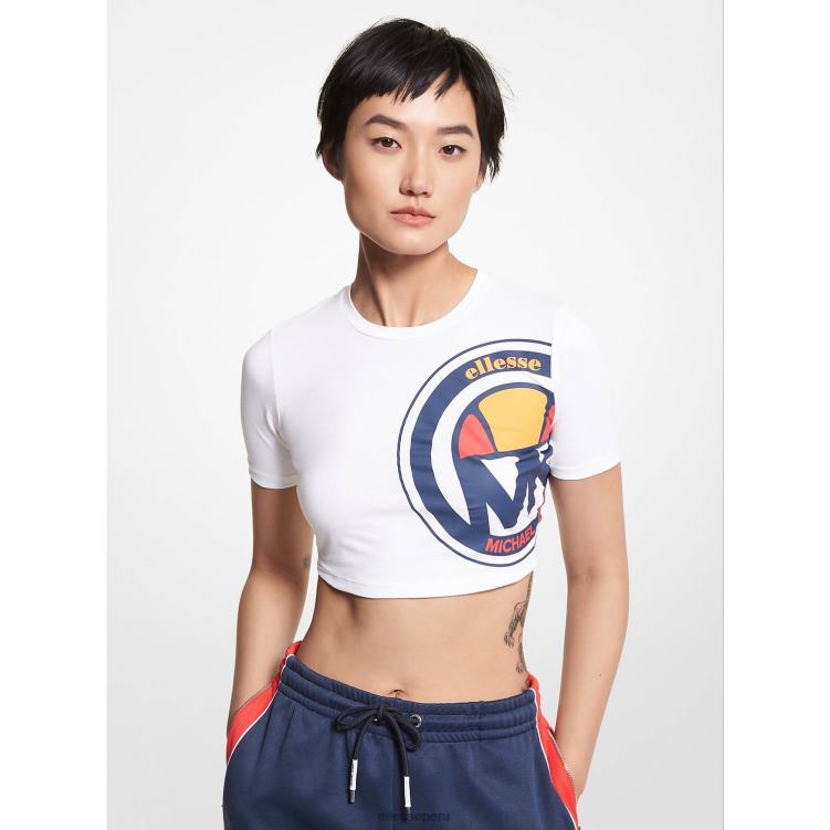 mujer top corto de algodón orgánico mk ropa Ellesse logo PZZNT74