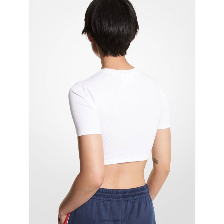 mujer top corto de algodón orgánico mk ropa Ellesse logo PZZNT74