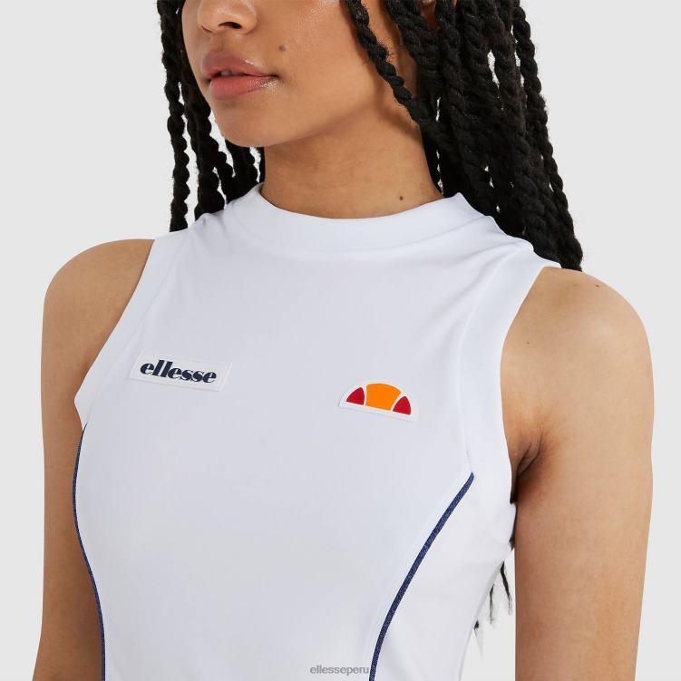 mujer top sin mangas tinta ropa Ellesse blanco PZZNT244