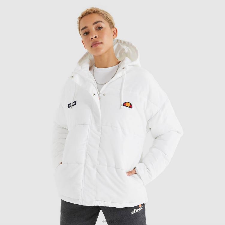 mujer chaqueta acolchada pejo ropa Ellesse blanco PZZNT2