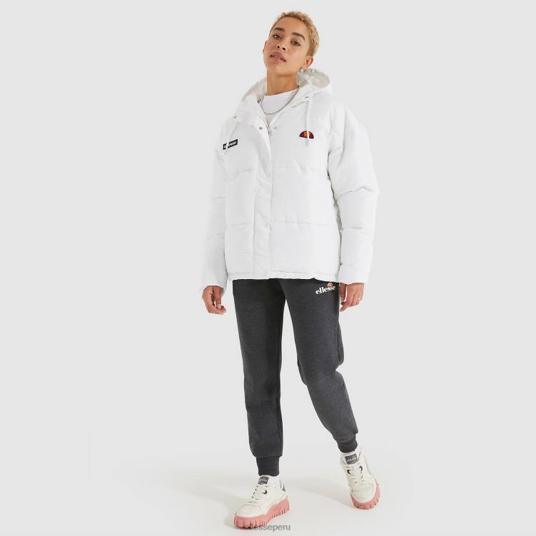 mujer chaqueta acolchada pejo ropa Ellesse blanco PZZNT2