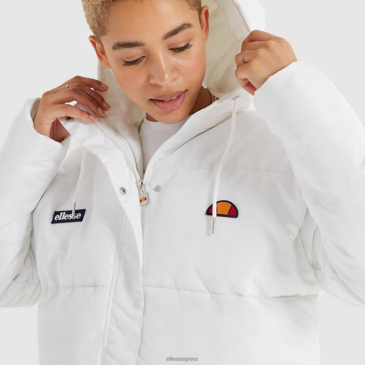 mujer chaqueta acolchada pejo ropa Ellesse blanco PZZNT2